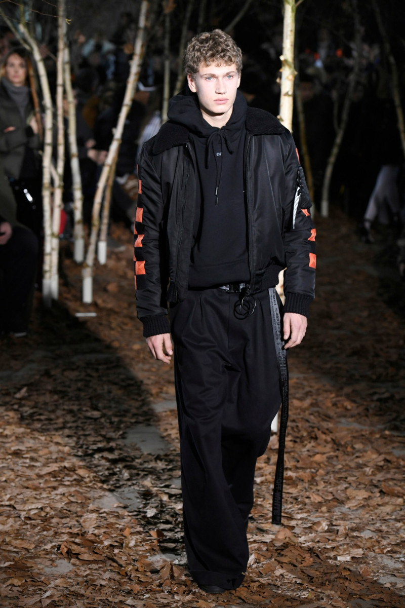 Hugo Villanova featured in  the Off-White fashion show for Autumn/Winter 2017