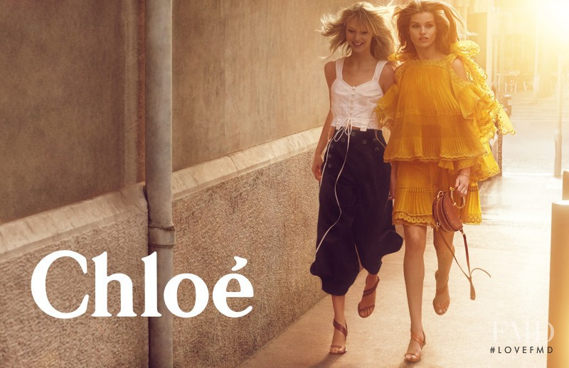 Luna Bijl featured in  the Chloe advertisement for Spring/Summer 2017