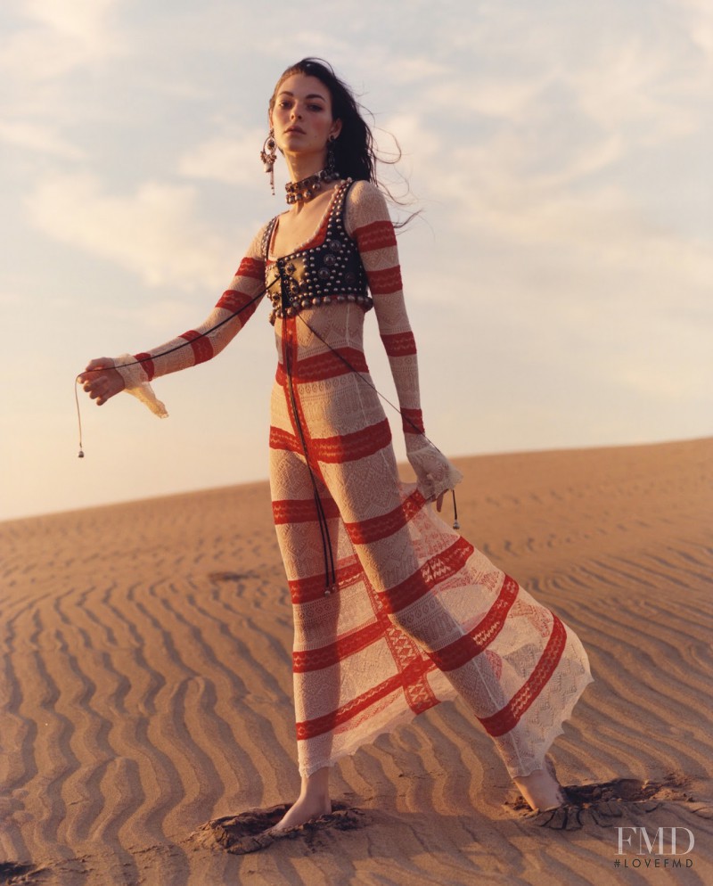 Vittoria Ceretti featured in  the Alexander McQueen advertisement for Spring/Summer 2017