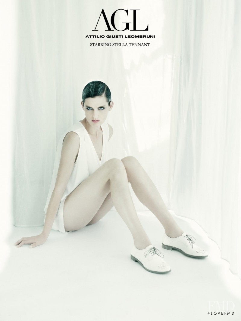 Stella Tennant featured in  the AGL - Attilio Giusti Leombruni advertisement for Spring/Summer 2013