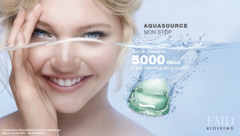 Sasha Pivovarova featured in  the Biotherm Aqua Source advertisement for Summer 2009