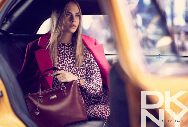 Cara Delevingne featured in  the DKNY advertisement for Autumn/Winter 2013