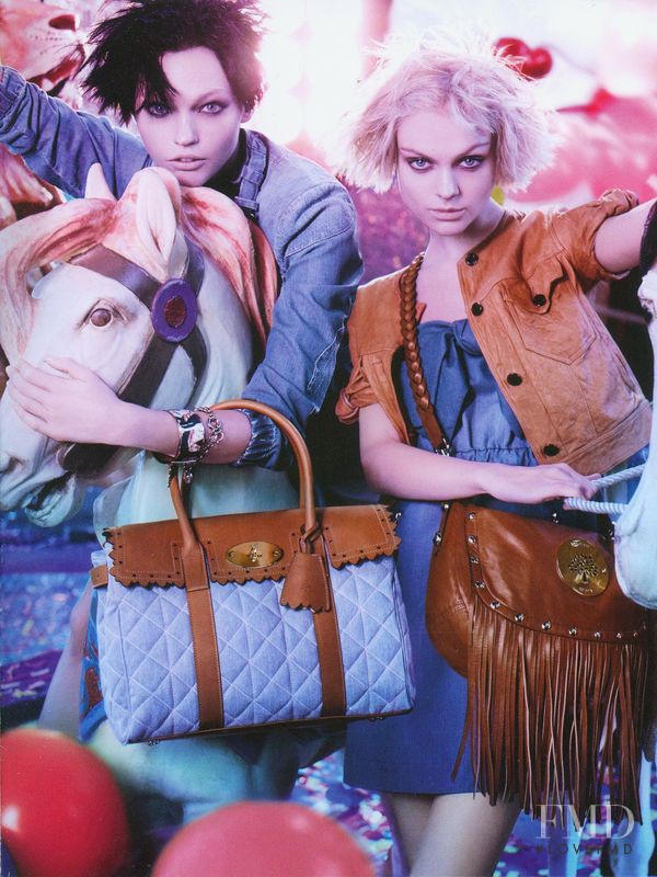Sasha Pivovarova featured in  the Mulberry advertisement for Spring/Summer 2010