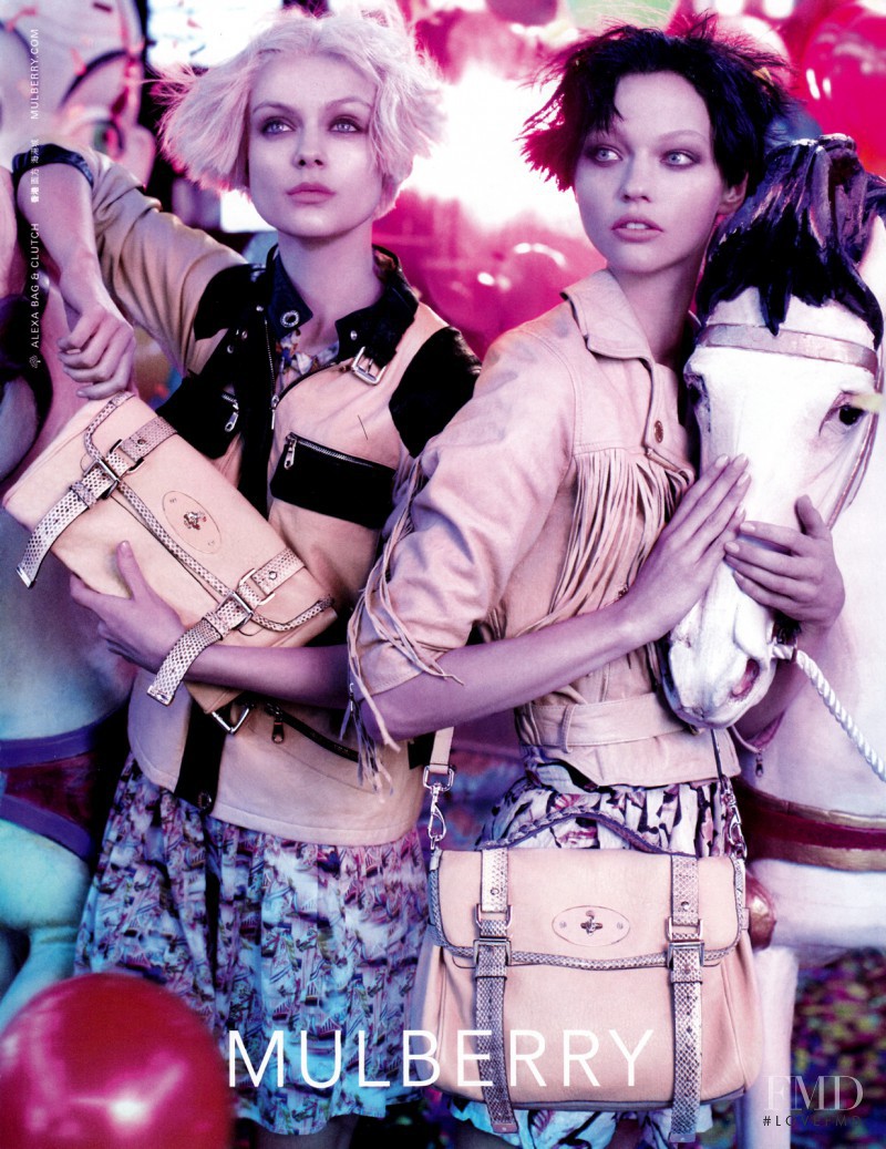 Sasha Pivovarova featured in  the Mulberry advertisement for Spring/Summer 2010