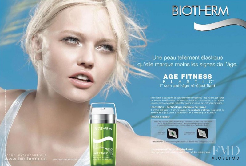 Sasha Pivovarova featured in  the Biotherm advertisement for Summer 2010