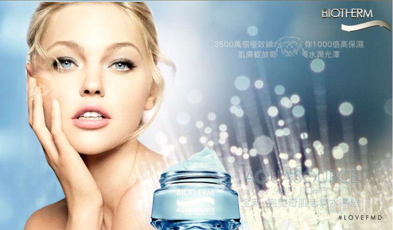 Sasha Pivovarova featured in  the Biotherm advertisement for Summer 2010