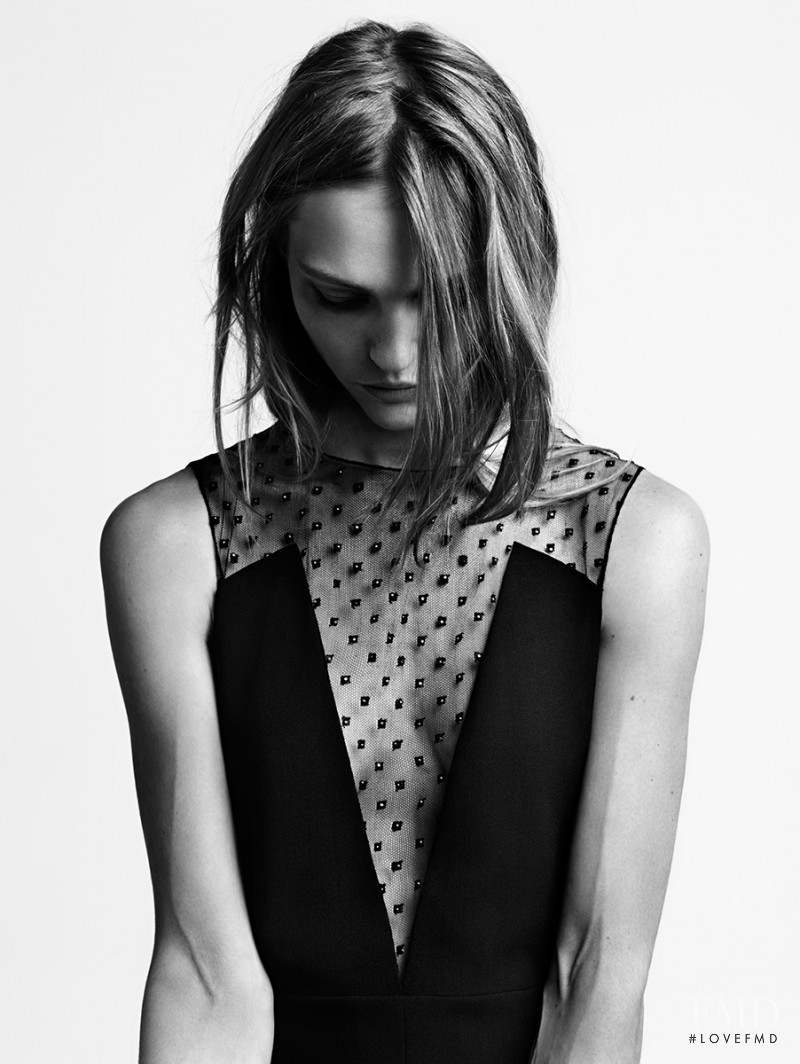 Sasha Pivovarova featured in  the Saint Laurent advertisement for Pre-Spring 2014