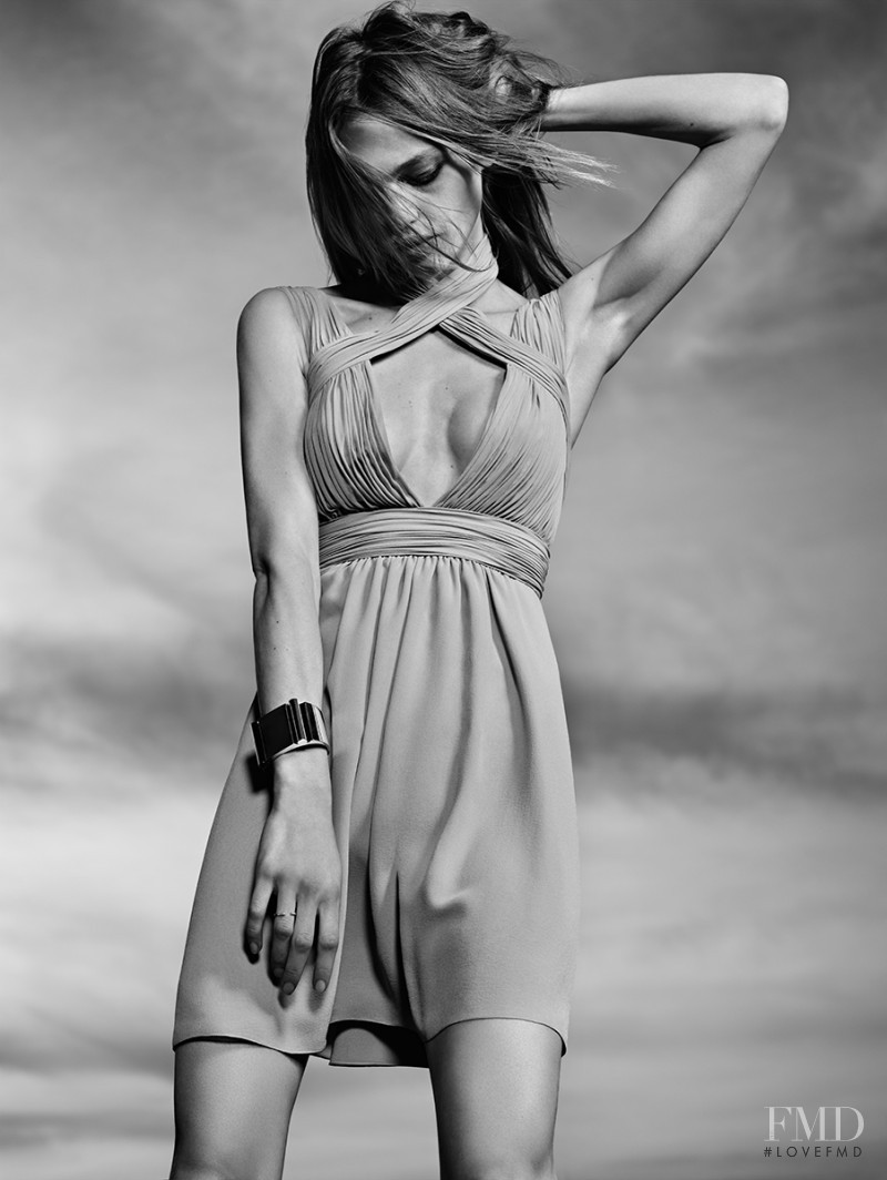 Sasha Pivovarova featured in  the Saint Laurent advertisement for Pre-Spring 2014