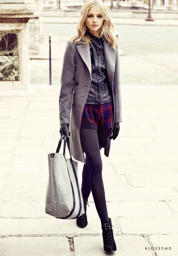 Sasha Pivovarova featured in  the Reserved lookbook for Autumn/Winter 2011