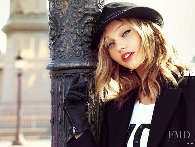 Sasha Pivovarova featured in  the Reserved lookbook for Autumn/Winter 2011