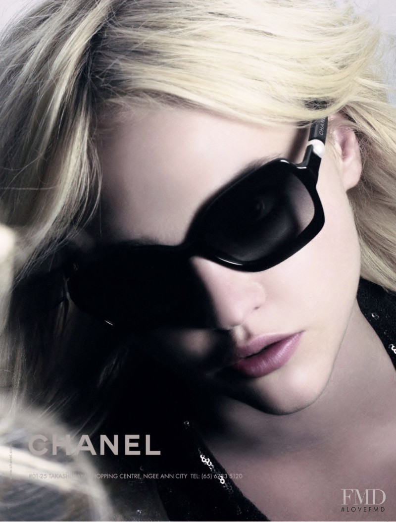 Sasha Pivovarova featured in  the Chanel Eyewear advertisement for Autumn/Winter 2009