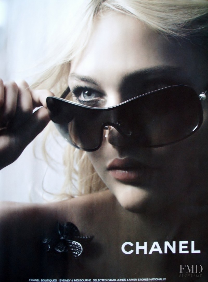 Sasha Pivovarova featured in  the Chanel Eyewear advertisement for Autumn/Winter 2009