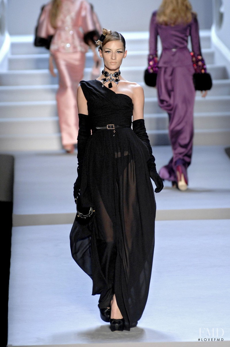Linda Vojtova featured in  the Christian Dior fashion show for Autumn/Winter 2007