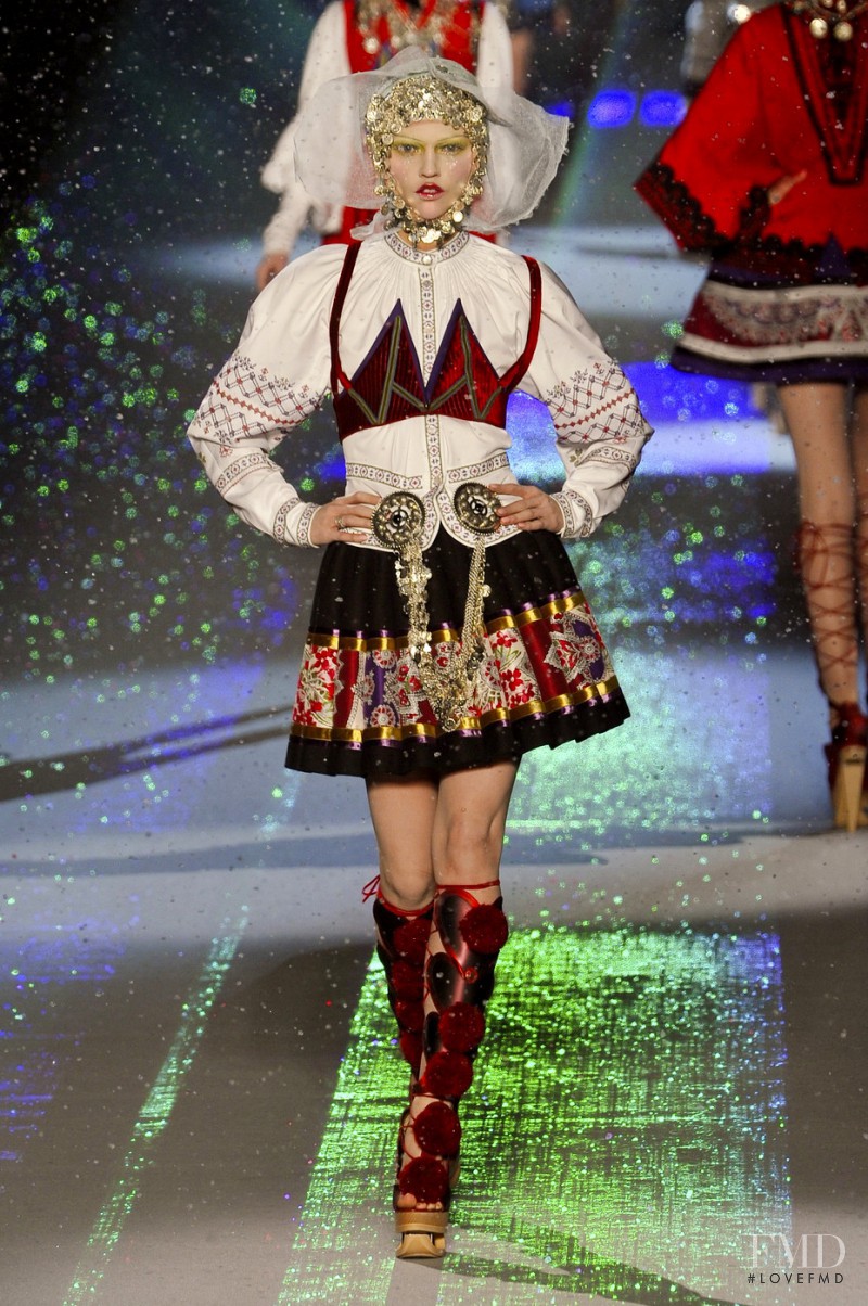 Sasha Pivovarova featured in  the John Galliano fashion show for Autumn/Winter 2009