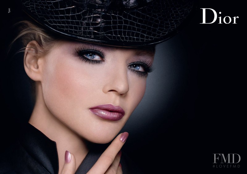 Sasha Pivovarova featured in  the Dior Beauty advertisement for Autumn/Winter 2010