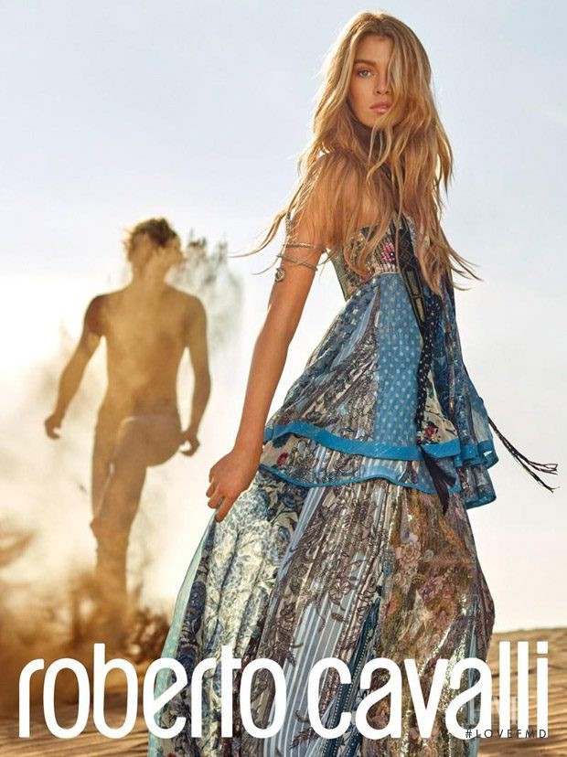 Stella Maxwell featured in  the Roberto Cavalli advertisement for Spring/Summer 2017