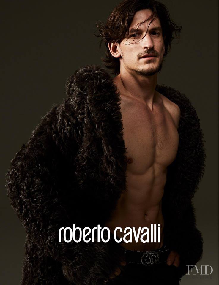 Jarrod Scott featured in  the Roberto Cavalli advertisement for Autumn/Winter 2017