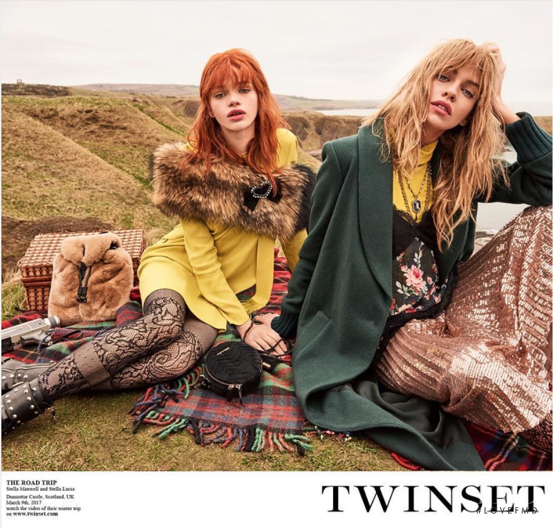 Stella Maxwell featured in  the TWIN-SET Simona Barbieri advertisement for Autumn/Winter 2017