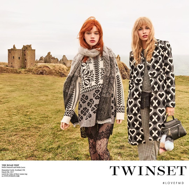 Stella Maxwell featured in  the TWIN-SET Simona Barbieri advertisement for Autumn/Winter 2017