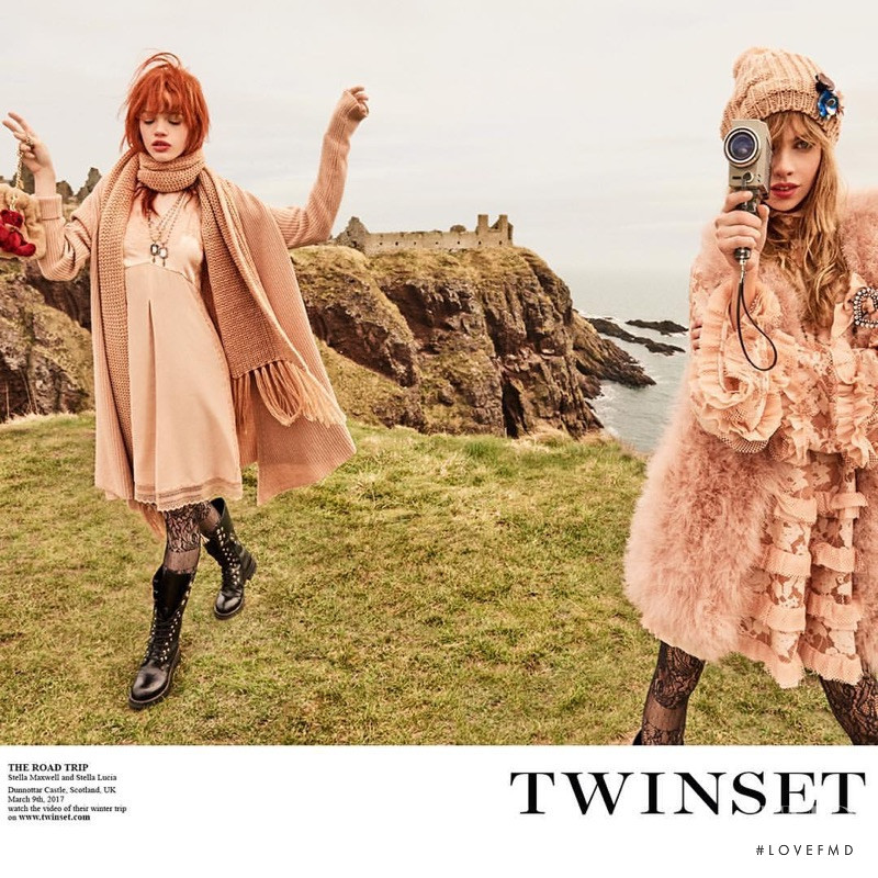 Stella Maxwell featured in  the TWIN-SET Simona Barbieri advertisement for Autumn/Winter 2017