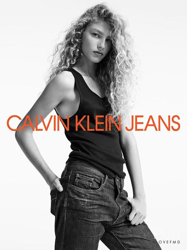 Dorit Revelis featured in  the Calvin Klein Jeans advertisement for Spring/Summer 2017