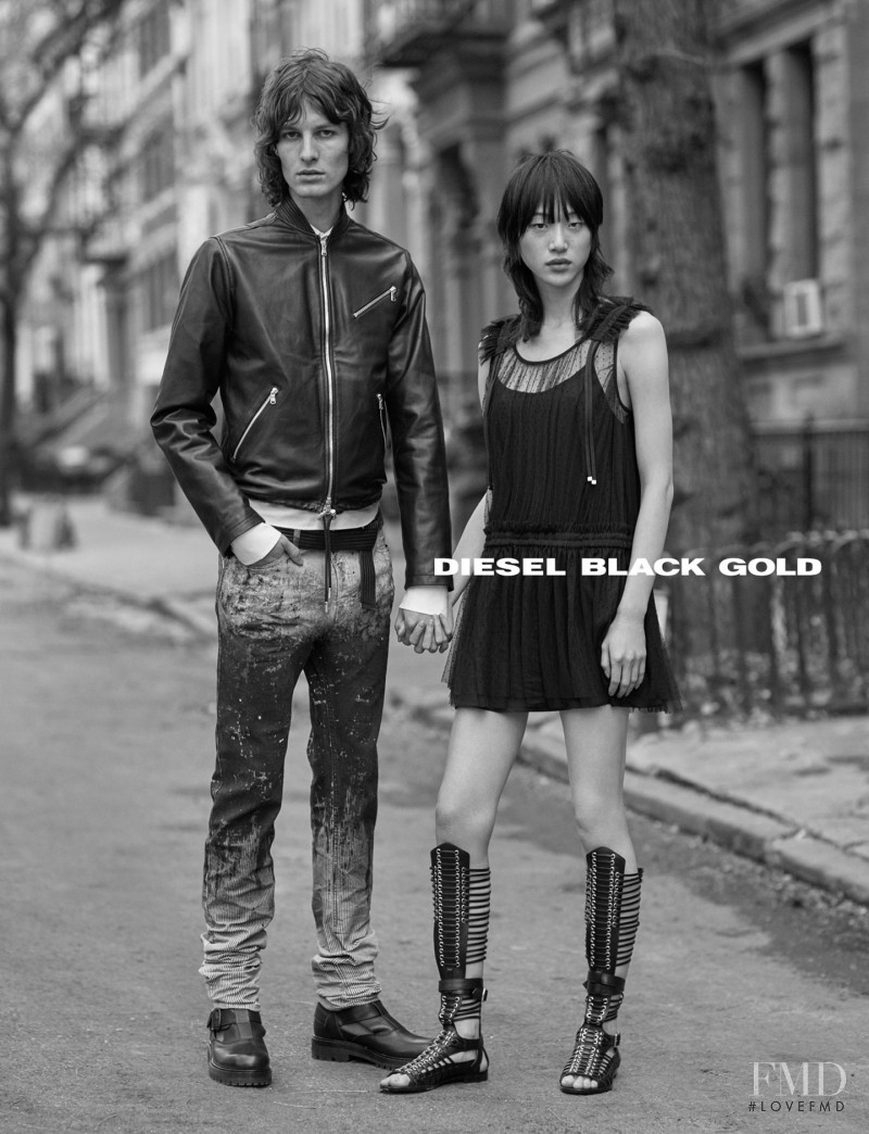 So Ra Choi featured in  the Diesel Black Gold advertisement for Spring/Summer 2017