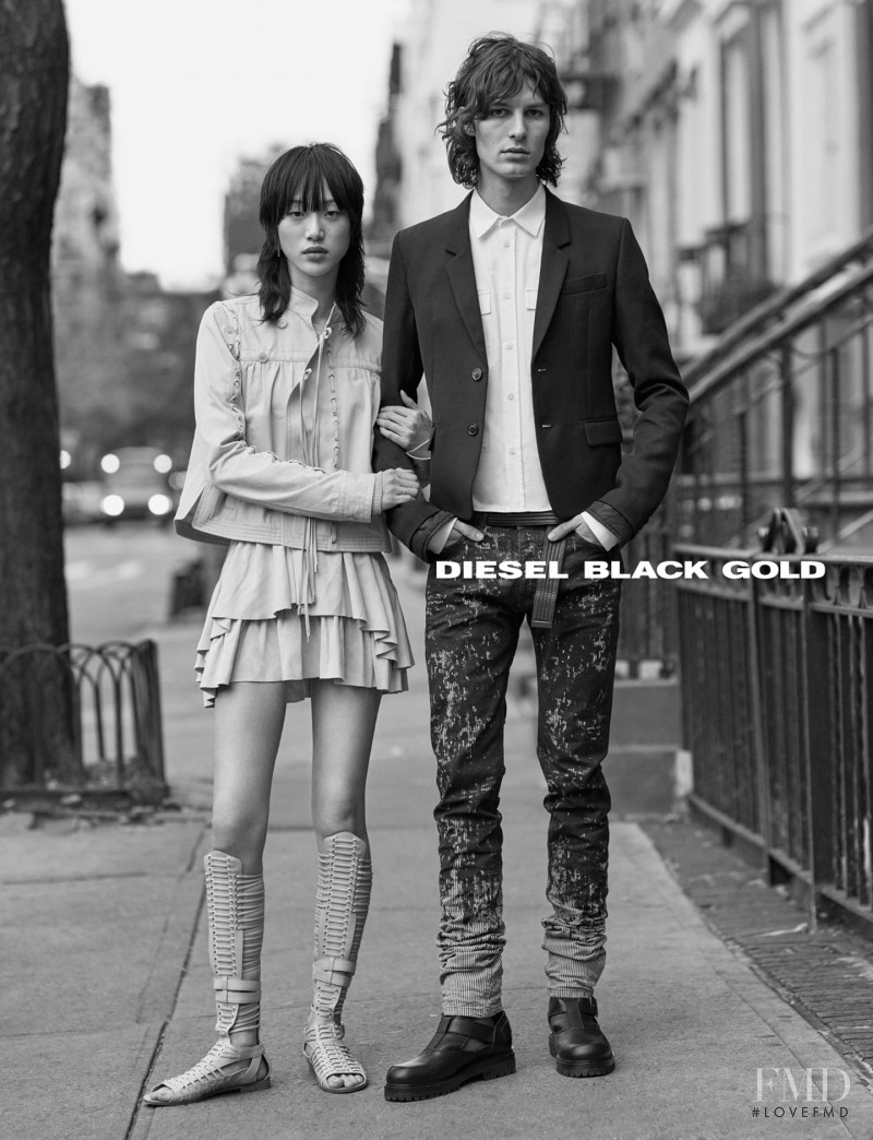 So Ra Choi featured in  the Diesel Black Gold advertisement for Spring/Summer 2017