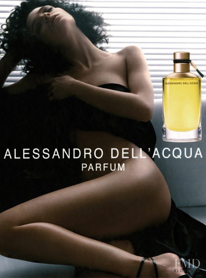 Mariacarla Boscono featured in  the Alessandro Dell\'Acqua "Woman in Rose" fragrances  advertisement for Autumn/Winter 2004