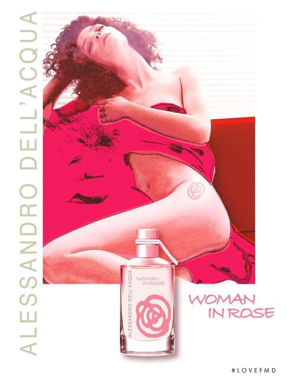 Mariacarla Boscono featured in  the Alessandro Dell\'Acqua "Woman in Rose" fragrances  advertisement for Autumn/Winter 2004