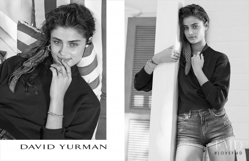 Taylor Hill featured in  the David Yurman advertisement for Spring/Summer 2017