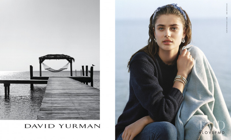 Taylor Hill featured in  the David Yurman advertisement for Spring/Summer 2017
