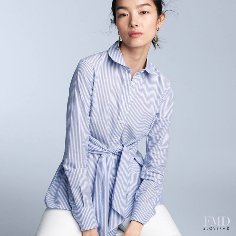 Fei Fei Sun featured in  the Ann Taylor advertisement for Spring/Summer 2017
