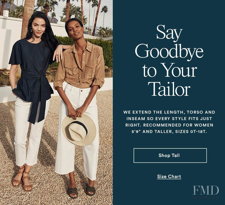 Liya Kebede featured in  the Ann Taylor advertisement for Spring/Summer 2017