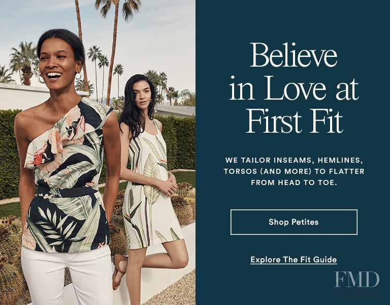 Liya Kebede featured in  the Ann Taylor advertisement for Spring/Summer 2017