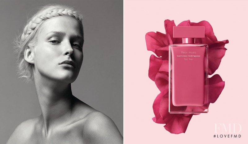 Carmen Kass featured in  the Narciso Rodriguez \'Fleur Musc For Her\' Fragrance advertisement for Spring/Summer 2017