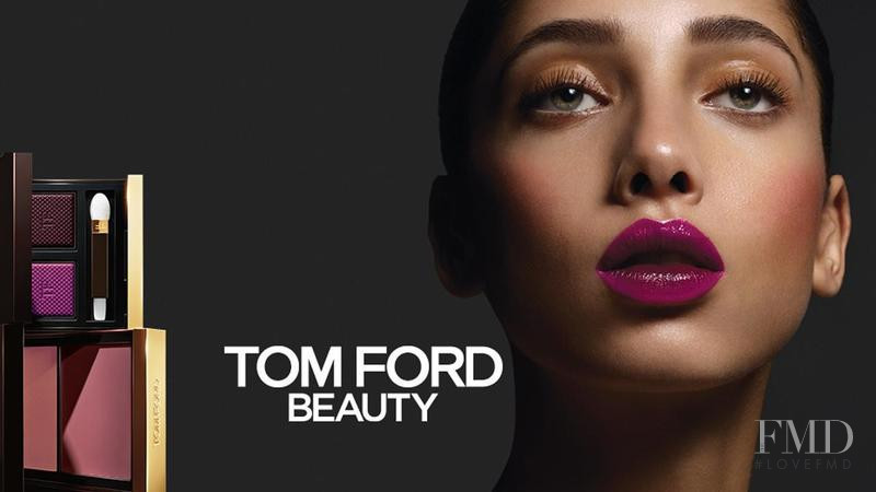 Yasmin Wijnaldum featured in  the Tom Ford Beauty advertisement for Spring/Summer 2017
