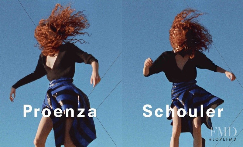 Natalie Westling featured in  the Proenza Schouler advertisement for Spring/Summer 2017