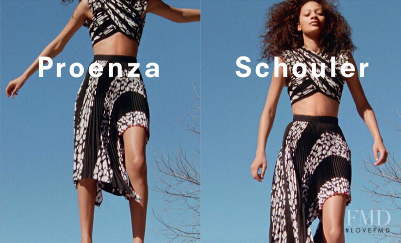 Selena Forrest featured in  the Proenza Schouler advertisement for Spring/Summer 2017