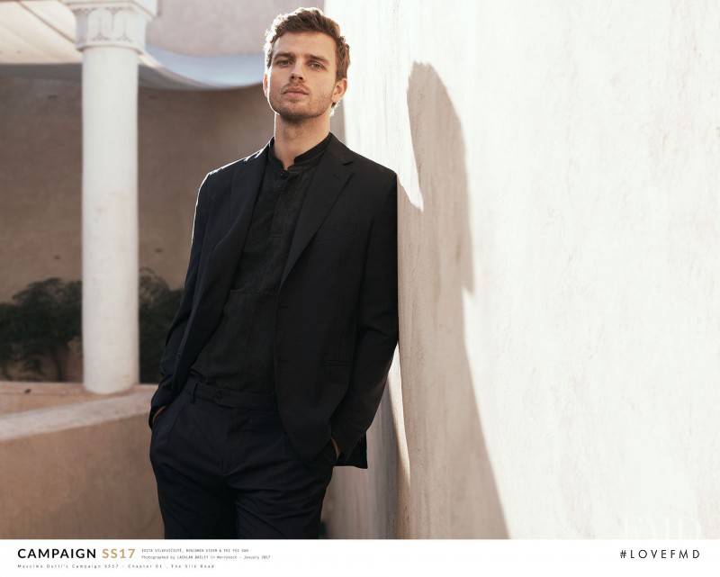 Benjamin Eidem featured in  the Massimo Dutti The Silk Road advertisement for Spring/Summer 2017