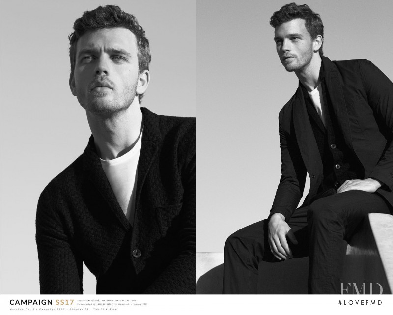 Benjamin Eidem featured in  the Massimo Dutti The Silk Road advertisement for Spring/Summer 2017