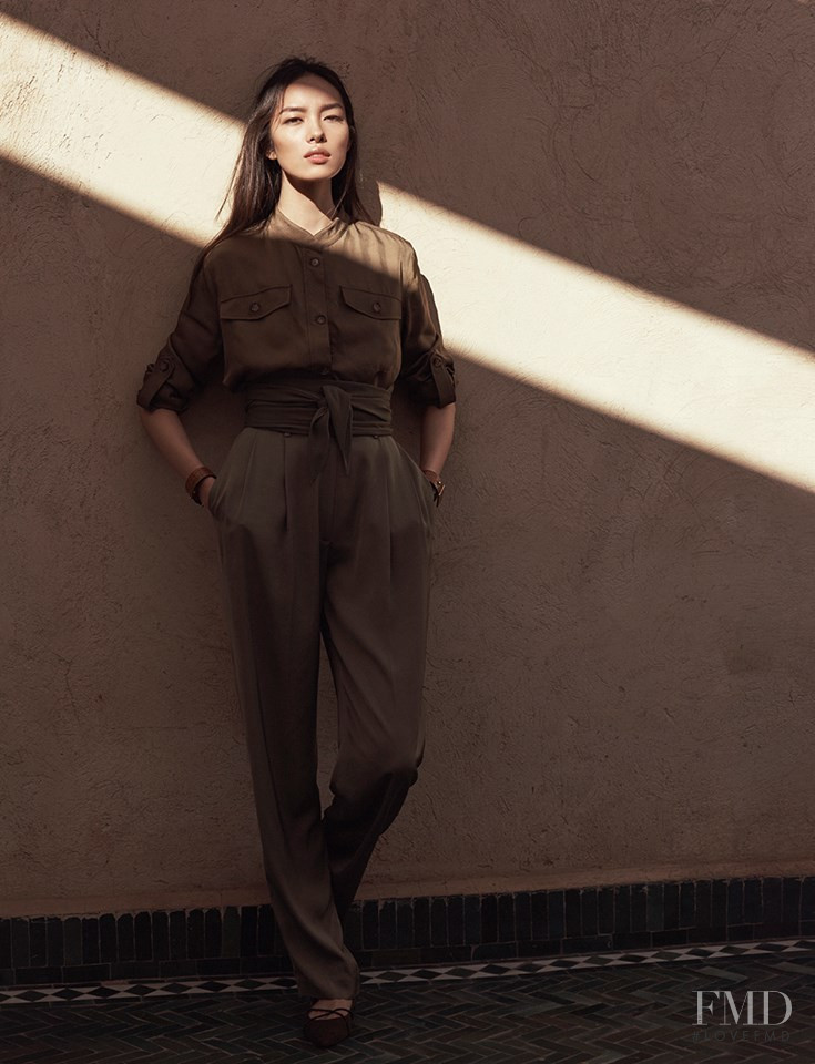 Fei Fei Sun featured in  the Massimo Dutti lookbook for Spring/Summer 2017