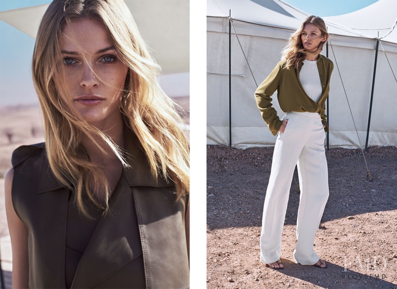 Edita Vilkeviciute featured in  the Massimo Dutti Desert Echoes advertisement for Spring/Summer 2017