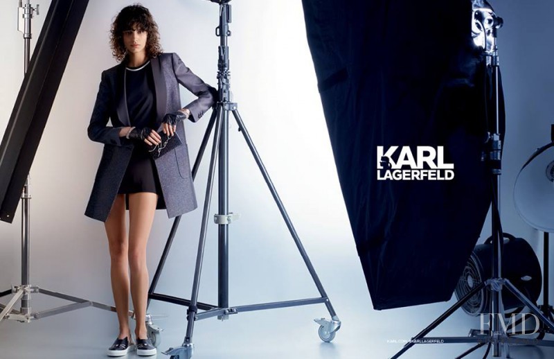 Mica Arganaraz featured in  the Karl Lagerfeld advertisement for Spring/Summer 2017