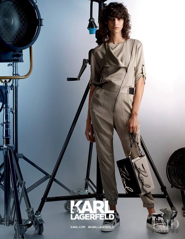 Mica Arganaraz featured in  the Karl Lagerfeld advertisement for Spring/Summer 2017