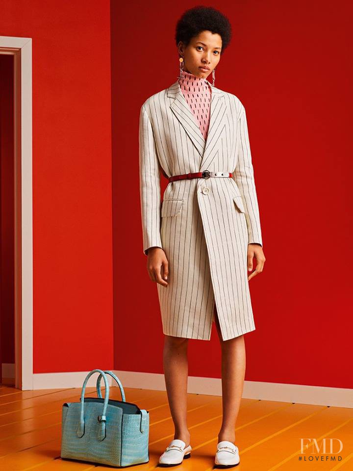 Lineisy Montero featured in  the Bally lookbook for Spring/Summer 2017