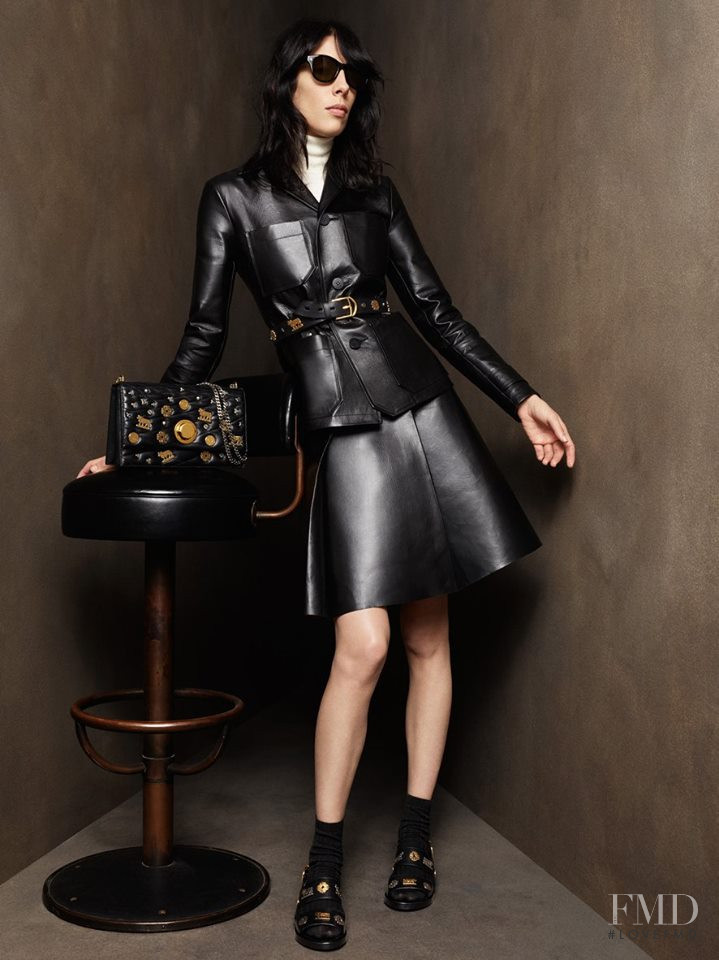 Jamie Bochert featured in  the Bally lookbook for Pre-Fall 2016