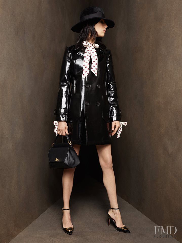 Jamie Bochert featured in  the Bally lookbook for Pre-Fall 2016