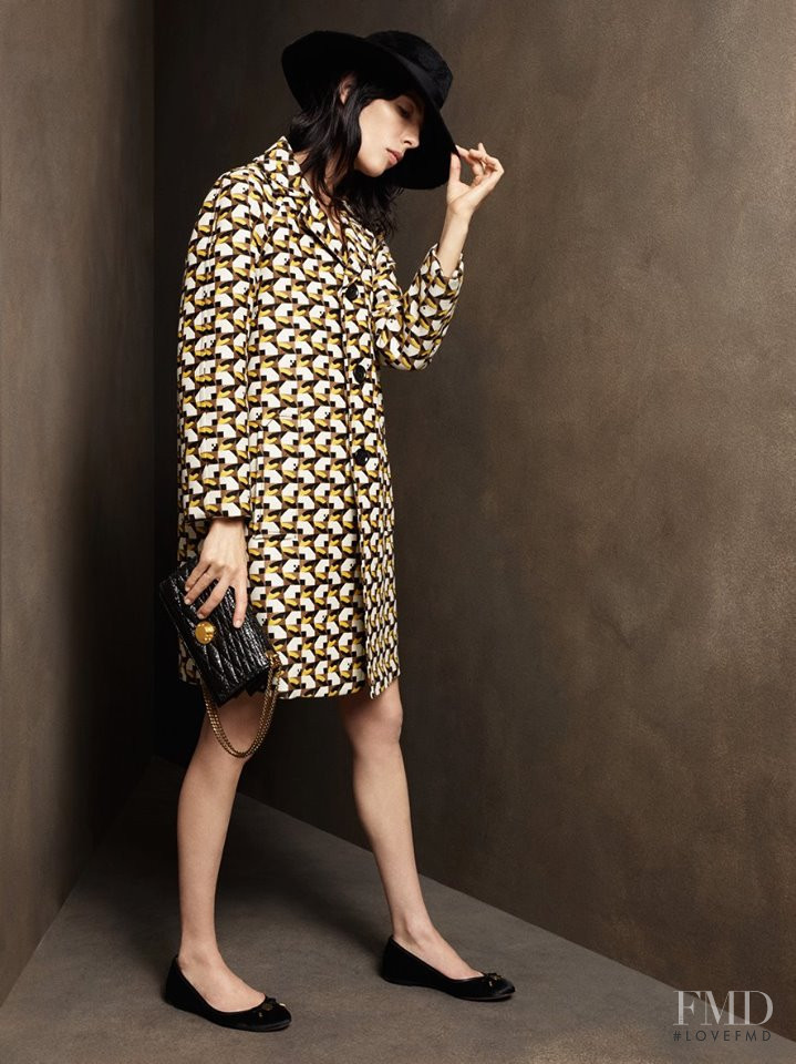 Jamie Bochert featured in  the Bally lookbook for Pre-Fall 2016