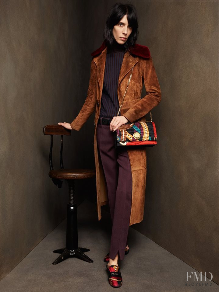 Jamie Bochert featured in  the Bally lookbook for Pre-Fall 2016