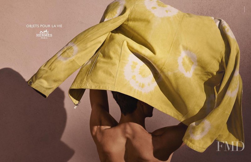 Sofia Tesmenitskaya featured in  the Hermès advertisement for Spring/Summer 2017